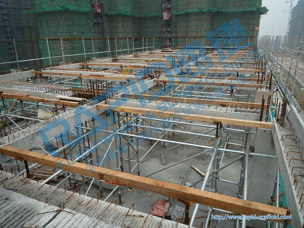 Shoring scaffolding for Vanke department in Nanjing